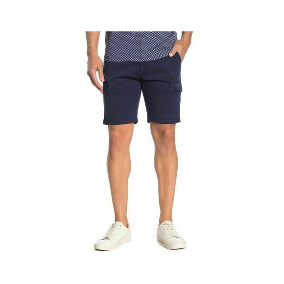 NEW Toscano Navy Blue Mens Cargo Shorts SIZE 34 MIDNIGHT BLUE * - Picture 1 of 6
